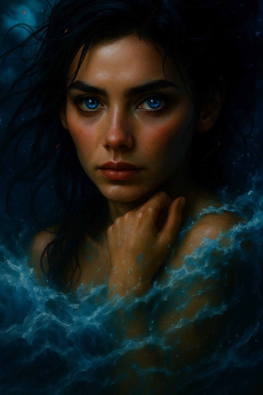 Viva Noir in neon waves